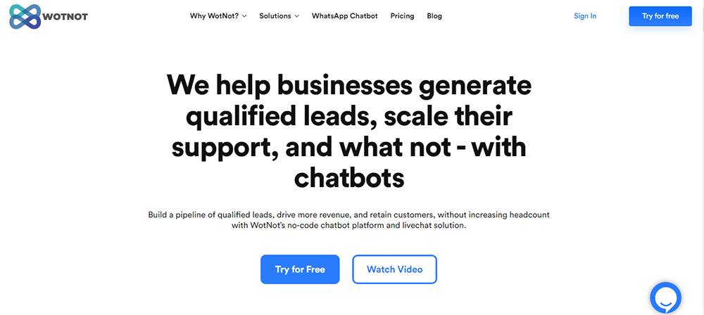 Chatbot development platform - WotNot