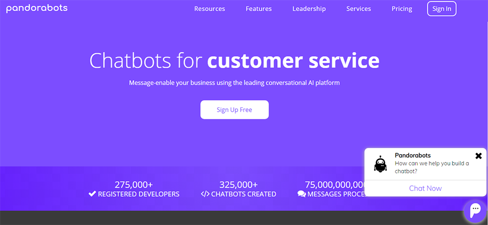 Chatbot development platform - pandorabots