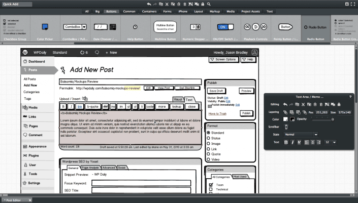 Balsamiq Mockups - prototyping tool