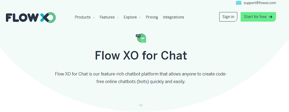 Chatbot development platform - flowxo