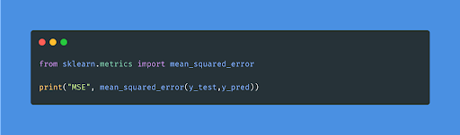 Mean Squared Error(MSE)