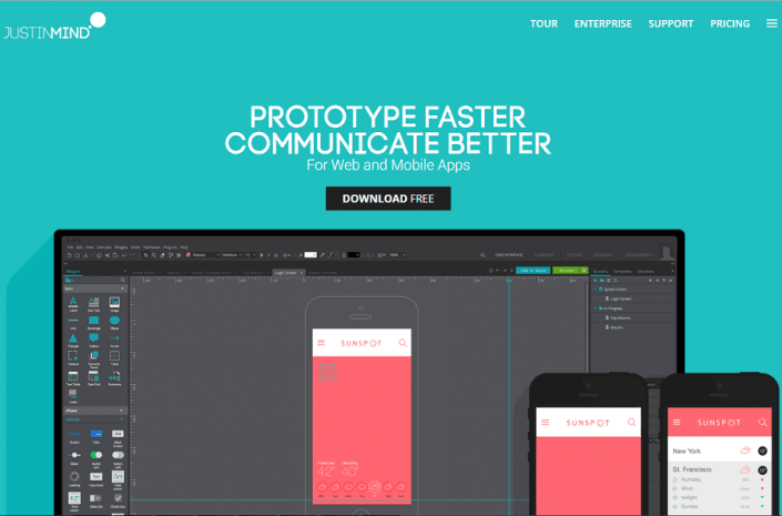 justinmind - prototyping tool